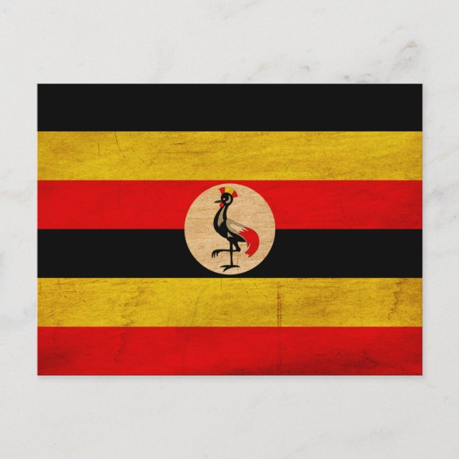 Uganda Flagga Vykort (Framsida)