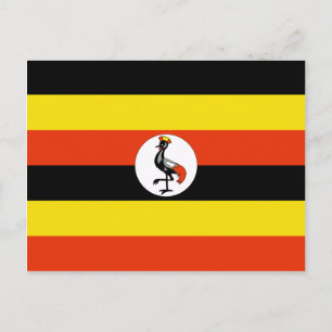 Uganda Flagga vykort