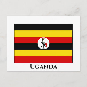 Uganda Flagga Vykort
