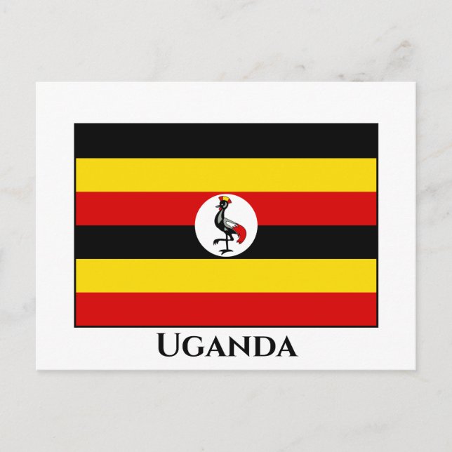 Uganda Flagga Vykort (Framsida)