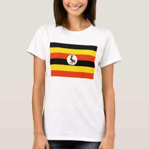 Uganda Flagga x Karta T-Shirt