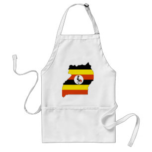 Uganda flaggakarta förkläde