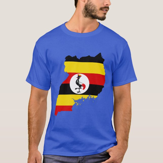 Uganda flaggakarta tröja (Framsida)