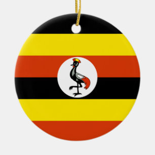 Uganda flaggaprydnad julgransprydnad keramik