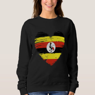 Uganda Heart Ugandas Flagga Pridet Uganda T Shirt