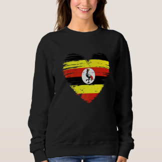 Uganda Heart Ugandas Flagga Pridet Uganda T Shirt