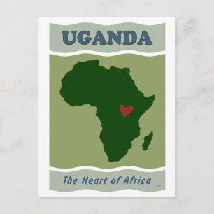 Uganda Hjärtat of Afrika Vykort