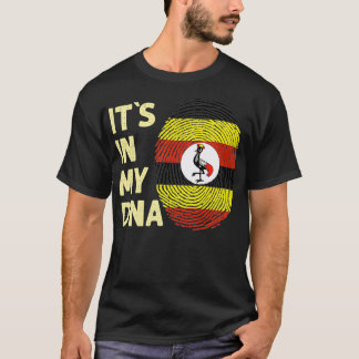 Uganda i mitt DNA ugandiska Flagga Team Uganda med T Shirt