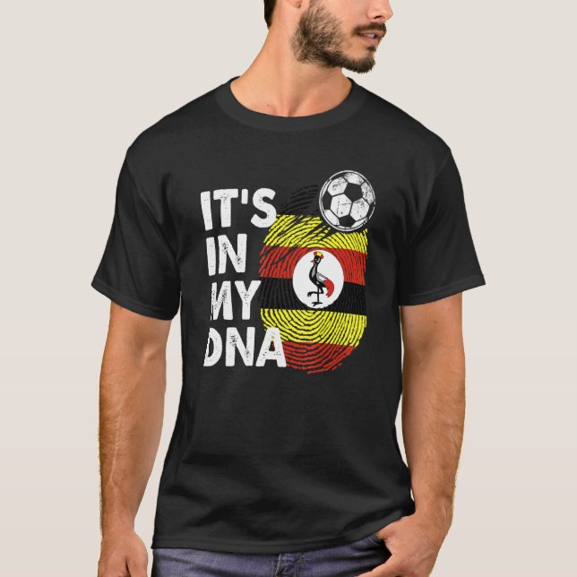 Uganda i mitt ugandiska Flagga Uganda T Shirt (Framsida)