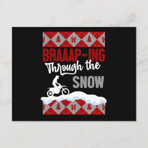 Uganda jul Snö Motocross Motorcle Bike Gift Vykort
