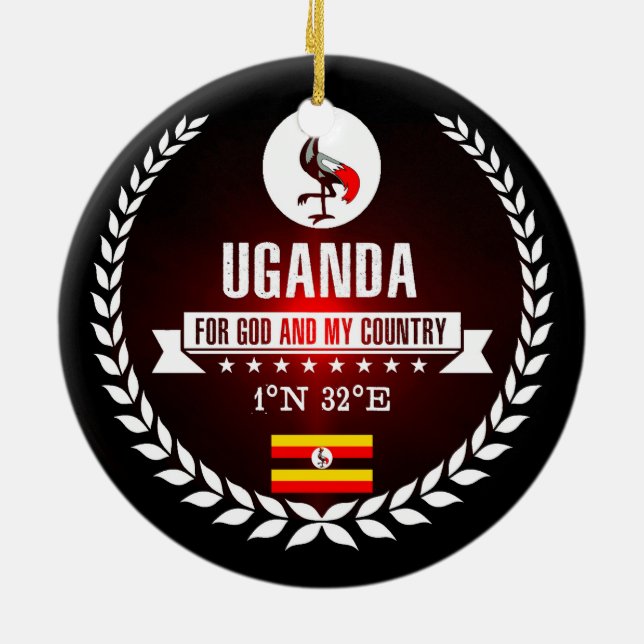 Uganda Julgransprydnad Keramik (Baksidan)