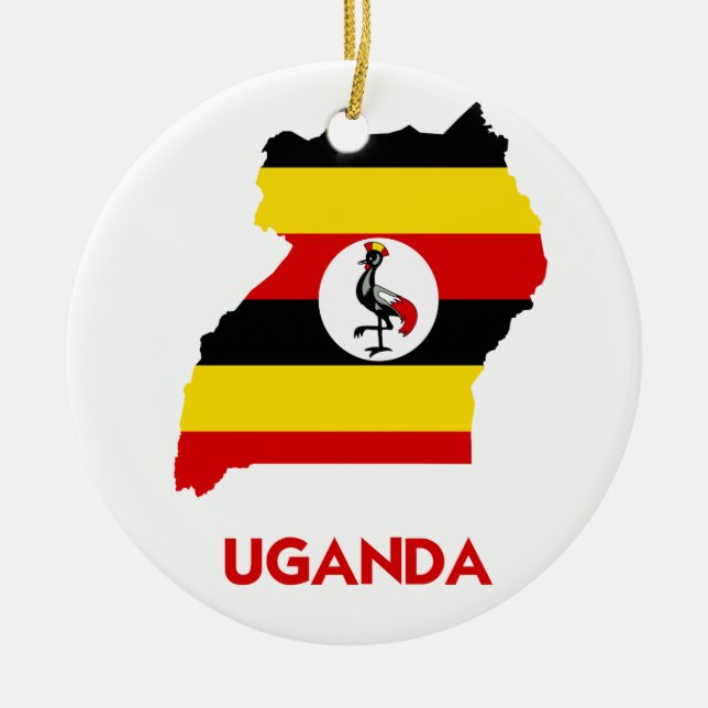 UGANDA KARTA JULGRANSPRYDNAD KERAMIK (Framsidan)