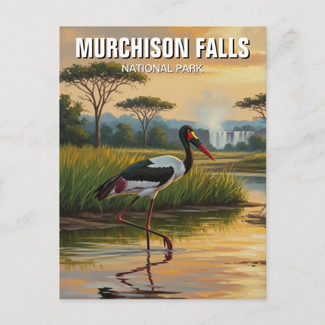 Uganda Murchison Falls nationalparksresa Vykort (Framsida)