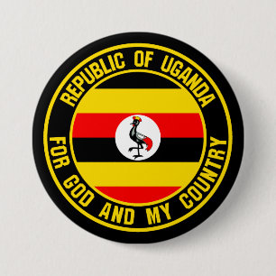 Uganda Round Emblem Knapp
