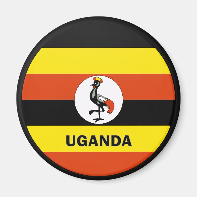Uganda Roundel quality Flagga Magnet (Framsidan)