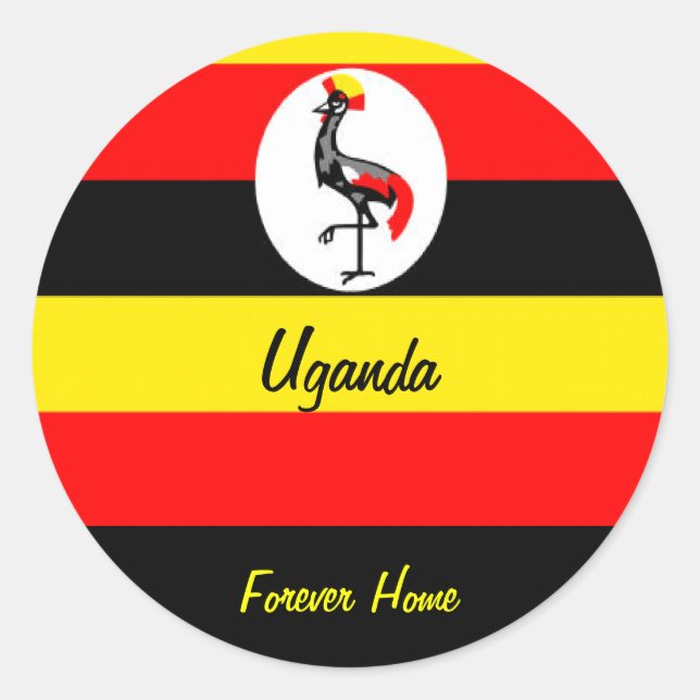 Uganda Runt Klistermärke (Framsida)