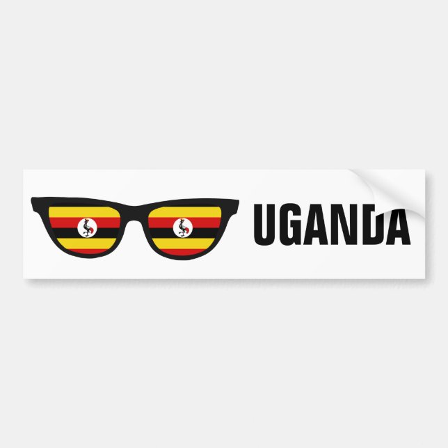 Uganda Shades anpassningsbar text & färg bildekal (Framsidan)