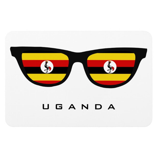 Uganda Shades anpassningsbar text & färg magnet (Horisontell)