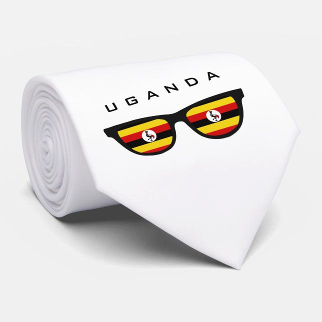 Uganda Shades anpassningsbar text & färg tie Slips (Rullad)