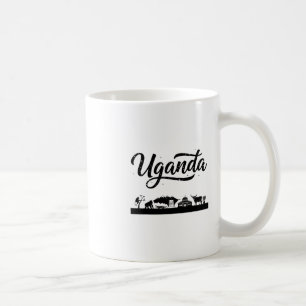 Uganda Siluett Resa Semester Outfitter Kaffemugg