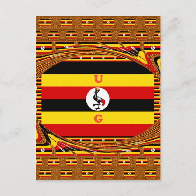 Uganda the Pearl of Afrika Art Print Vykort (Framsida)