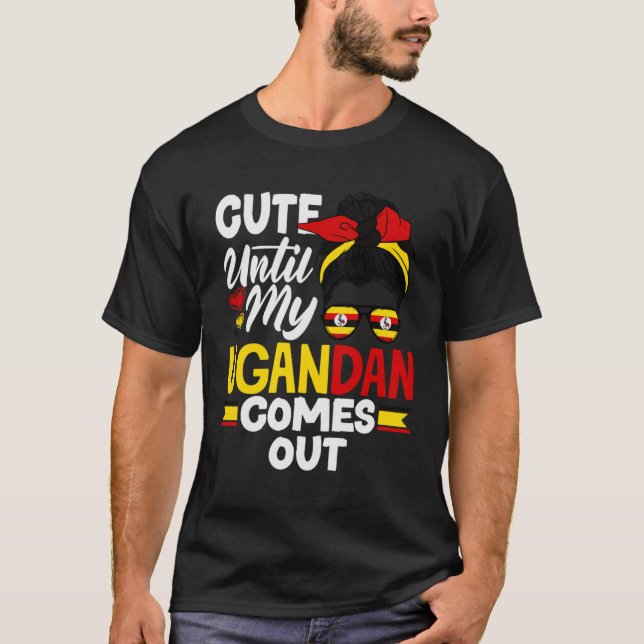Uganda Uganda Ugandas Flagga Cute Tills mina ugand T Shirt (Framsida)