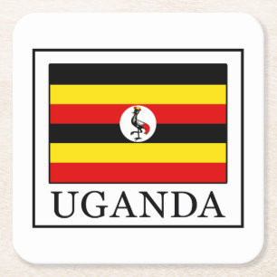 Uganda Underlägg Papper Kvadrat
