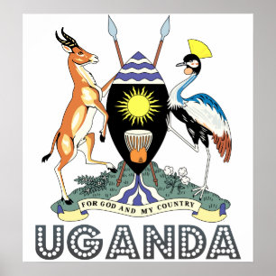 Uganda vapensköld poster