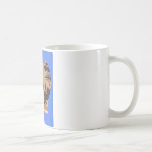 Uganda Wildlife Karta Art Skriv ut Kaffemugg