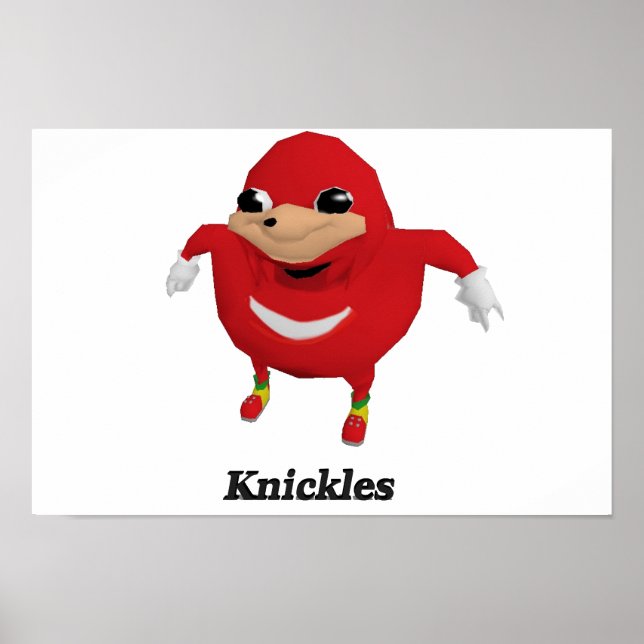 Ugandan Knuckles Warrior Poster (Framsidan)