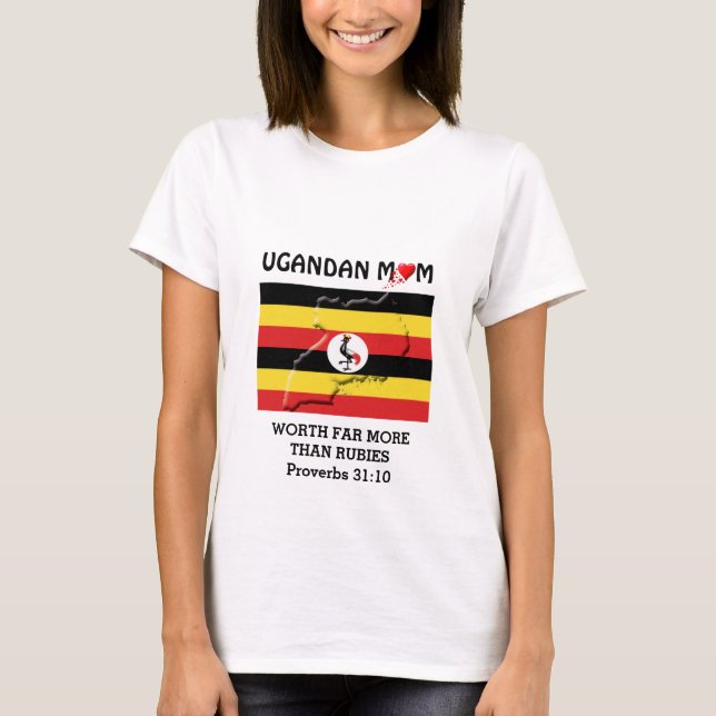UGANDAN MAMMA värd mer än Rubies PROVERBS 31 T Shirt (Framsida)
