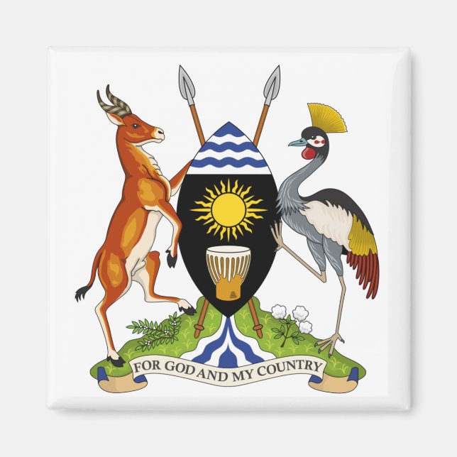 Ugandas emblem magnet (Framsidan)