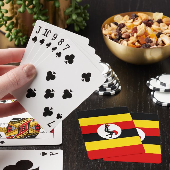 Ugandas flagga casinokort (På plats)