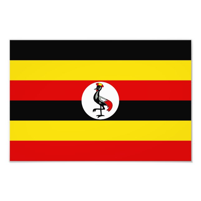 Ugandas flagga fototryck (Framsidan)