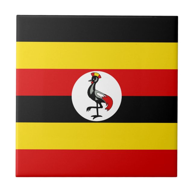 Ugandas flagga kakelplatta (Framsidan)