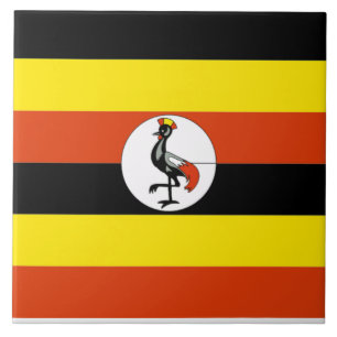 Ugandas flagga kakelplatta