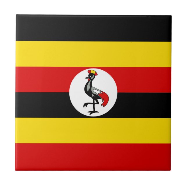 Ugandas flagga kakelplatta (Framsidan)