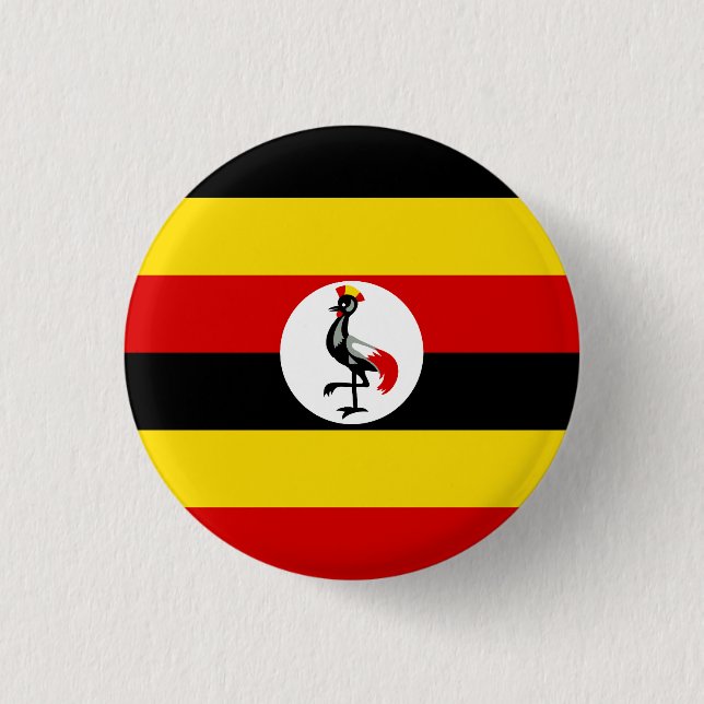 Ugandas flagga knapp (Framsida)