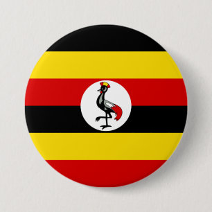 Ugandas flagga knapp