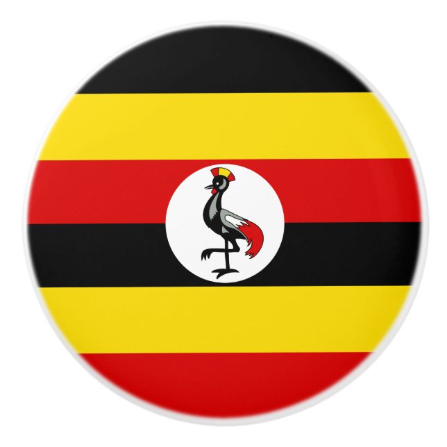 Ugandas flagga knopp (Framsidan)