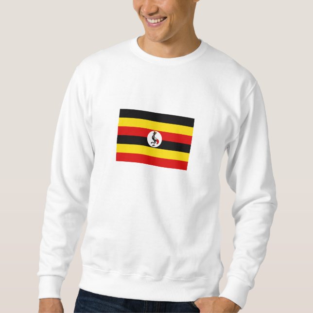 Ugandas flagga lång ärmad tröja (Framsida)