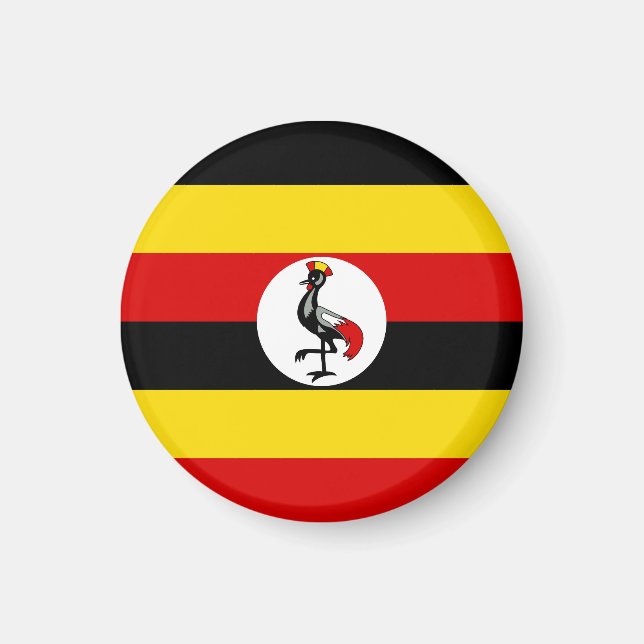 Ugandas flagga magnet (Framsidan)