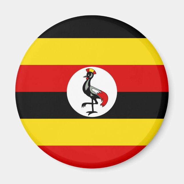 Ugandas flagga magnet (Framsidan)
