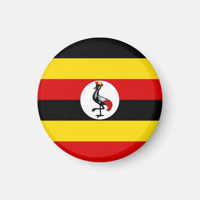 Ugandas flagga magnet (Framsidan)