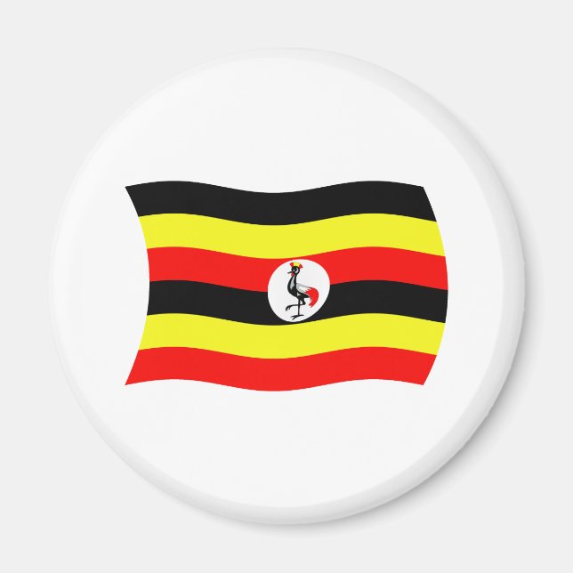 Ugandas flagga Magnet (Framsidan)