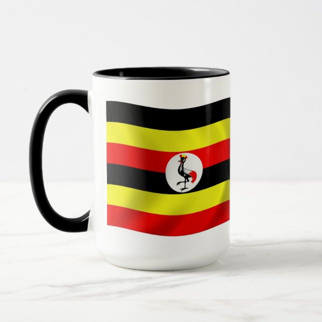 Ugandas flagga Mugg (Vänster)