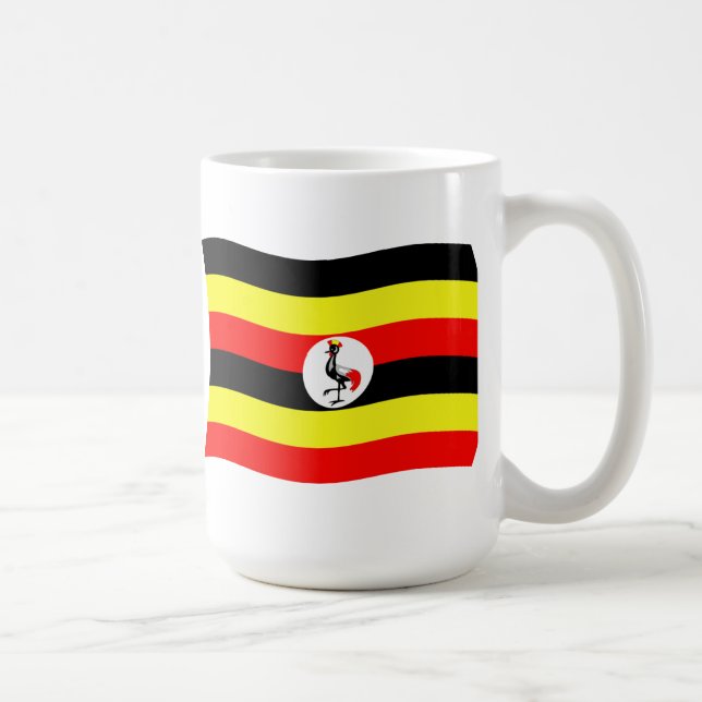 Ugandas flagga Mugg (Höger)