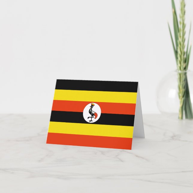 Ugandas flagga Notekard Kort (Framsida)