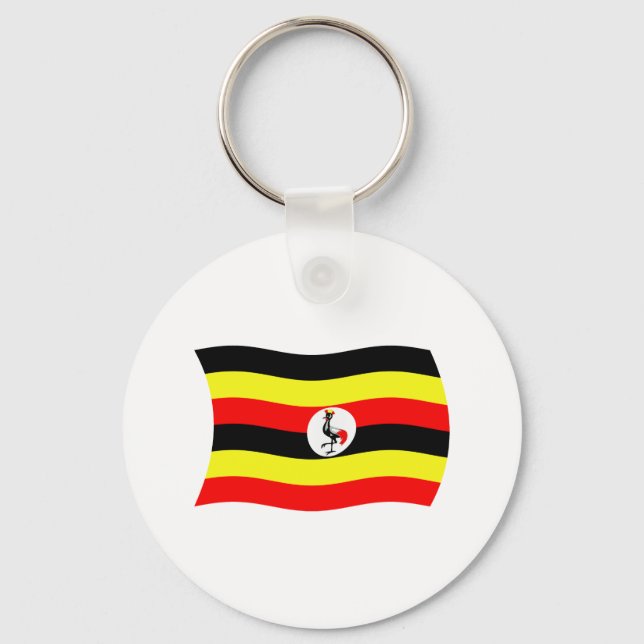 Ugandas flagga Nyckelring (Framsida)