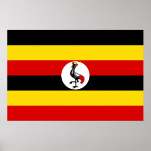 Ugandas flagga poster